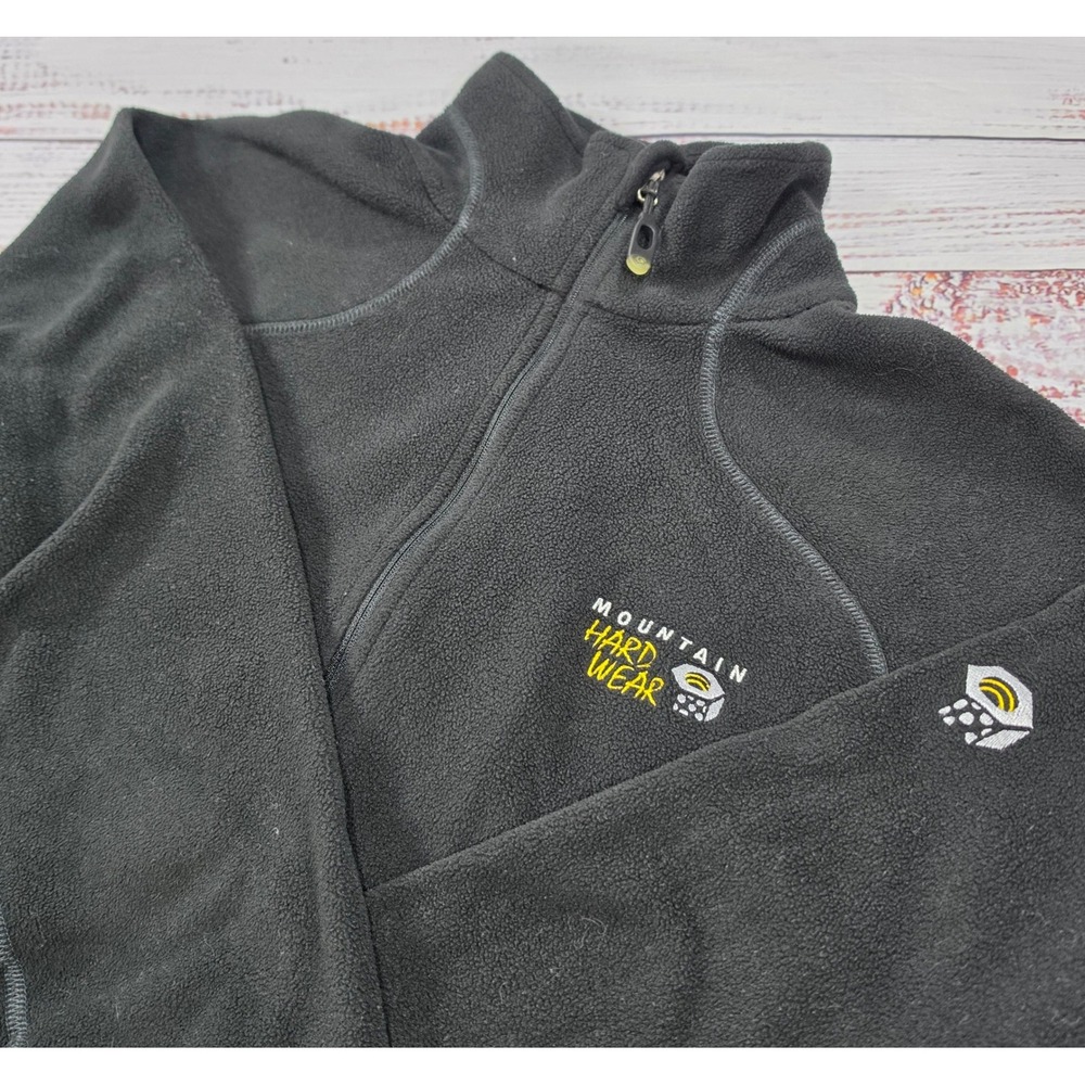Mountain Hardwear‎ Fleece Pullover Mens Large Black Excellent Polartec 1/4 Zip